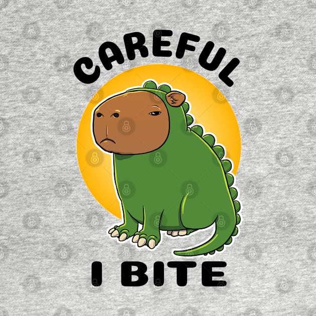 Careful I bite Capybara Dinosaur by capydays